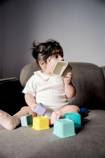 Bbluv Stacking Toy Stackable Cubes made of Silicone for 3++ Months