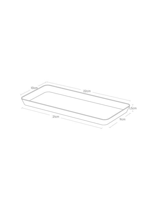 Yamazaki Metallic Soap Dish Countertop Black