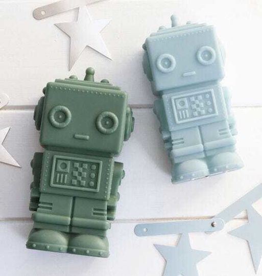 A Little Lovely Company Robot Spardose Plastik Grün 7.8x6.6x15.2cm