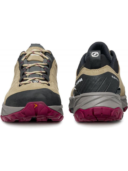 Scarpa Rush Trail Γυναικεία Ορειβατικά Παπούτσια Αδιάβροχα με Μεμβράνη Gore-Tex Μπεζ