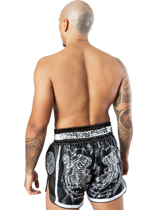 8 Weapons Sak Yant Tigers Men's Kick/Thai Boxing Shorts Black