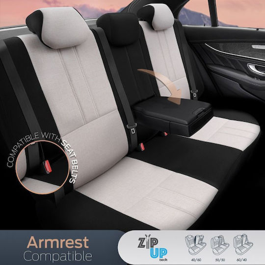 Otom Car Cover Set 11pcs Leatherette Universal Beige
