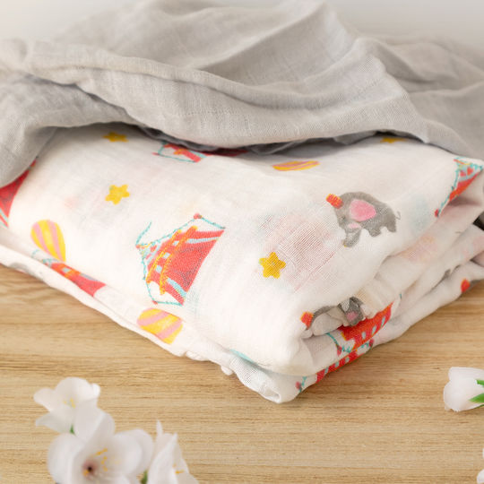 Kiokids Прегръщащи Пелени от Муселин Сив 120x120см. 2бр