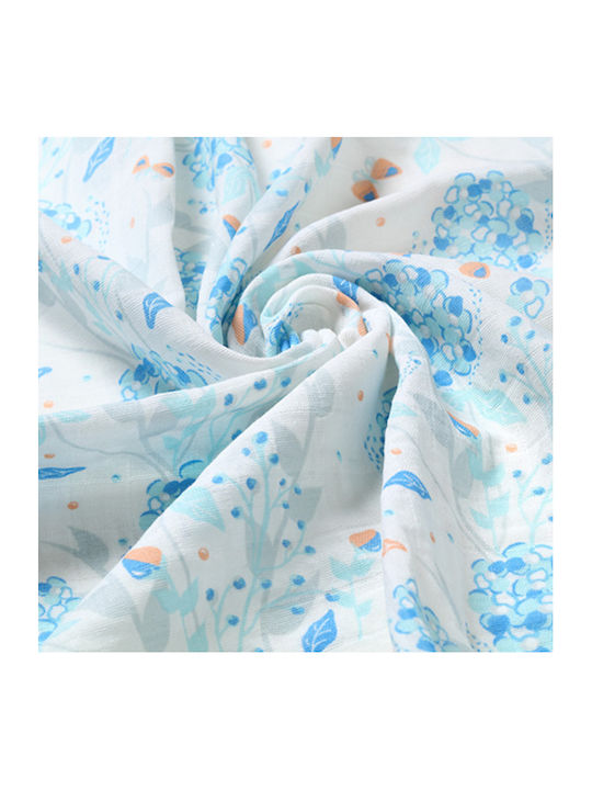 Babyono Muslin Swaddle Wraps Orange Multicolour 70x70cm. 3pcs