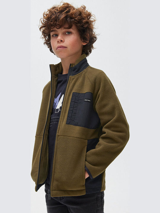 Kinderstrickjacke Fleece Khaki Romero