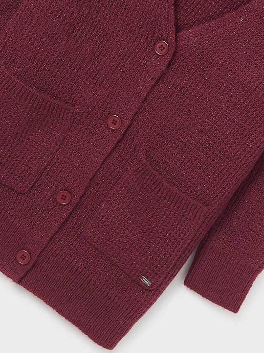 Kids Cardigan Knitted Purple