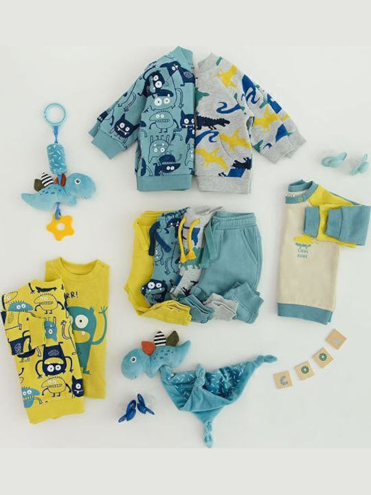 Kinder-Sweatshirt Strickjacke Grau