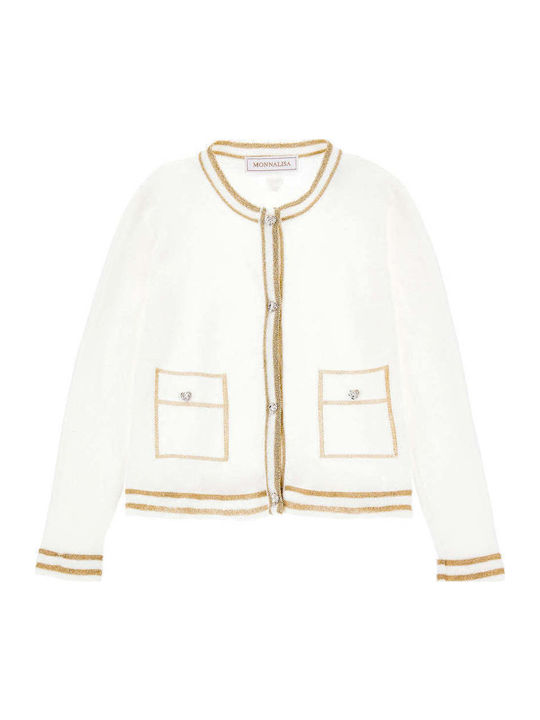 Kinderstrickjacke Weiß