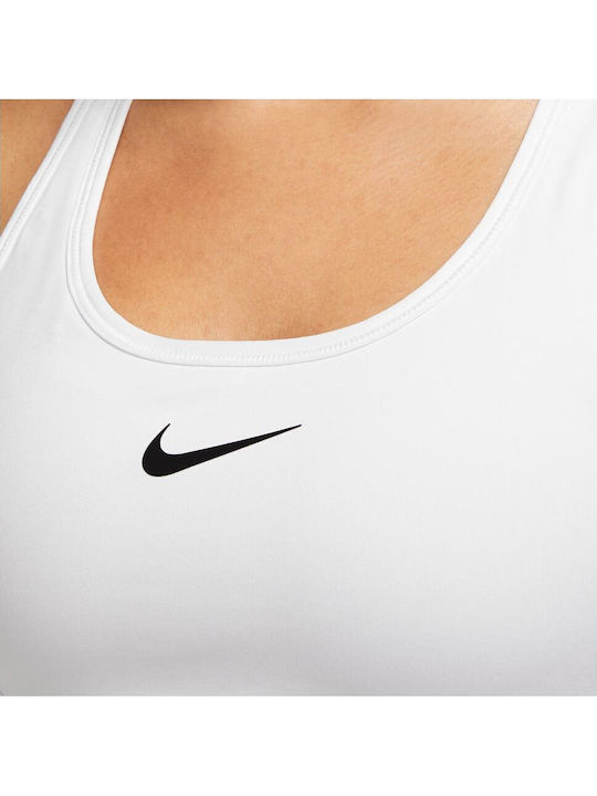 Dri-Fit Swoosh Γυναικείο Αθλητικό Μπουστάκι Λευκό