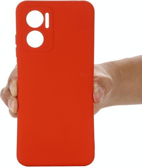 Solid Color Liquid Back Cover Silicone Red (Redmi 10 5G)