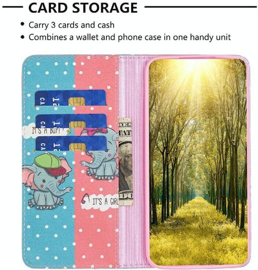 Colored Drawing Invisible Book Leather Gray (Redmi 10 5G)