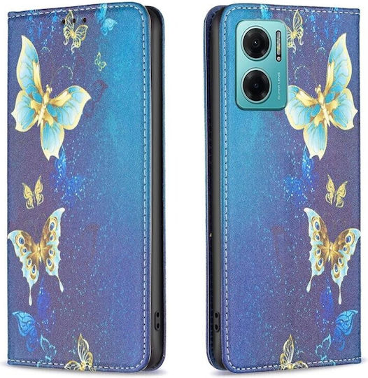 Colored Drawing Invisible Buchen Sie Leder Gold (Redmi 10 5G)