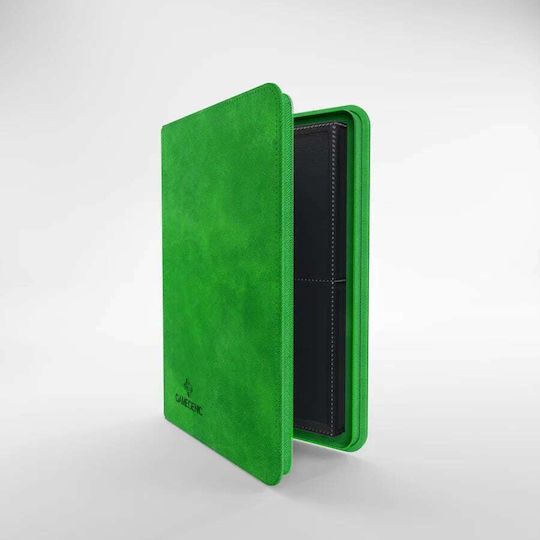 Gamegenic Zip-Up Album 8-Fächer Bindemittel 4-Fächer Standardgröße Grüne