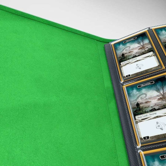 Gamegenic Zip-Up Album 8-Fächer Bindemittel 4-Fächer Standardgröße Grüne