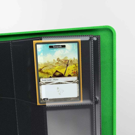 Gamegenic Zip-Up Album 8-Fächer Bindemittel 4-Fächer Standardgröße Grüne