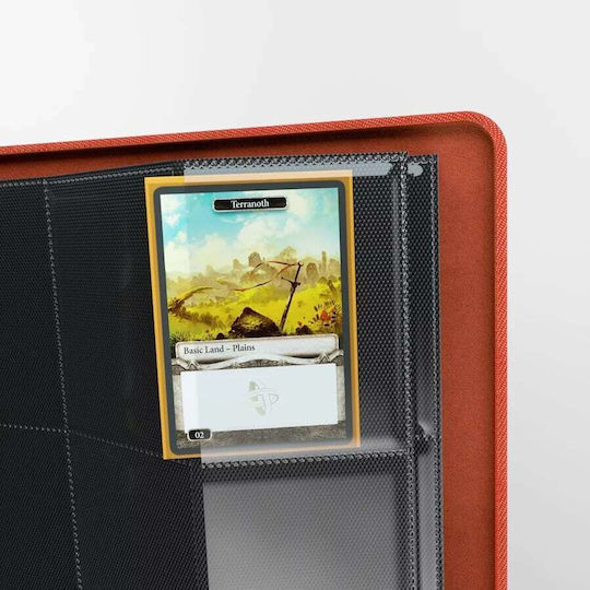 Gamegenic Zip-Up Album 8 Pocket Binder 4-Pocket Standard Size Κόκκινο