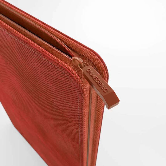 Gamegenic Zip-Up Album 8 Pocket Binder 4-Pocket Standard Size Κόκκινο