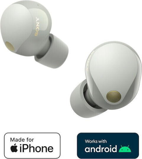 Sony WF-1000XM5 In-ear Bluetooth Handsfree Headphones with Sweat Resistance and Charging Case Silver