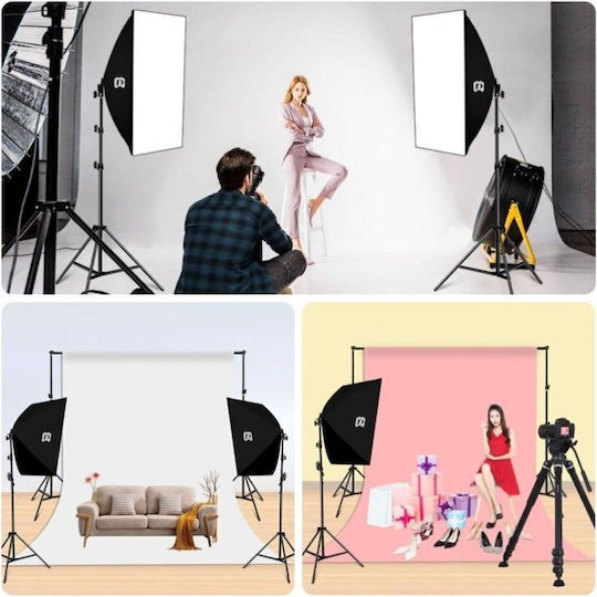 Puluz Softbox Kit 50x70εκ. Λάμπα LED 30W 5700K