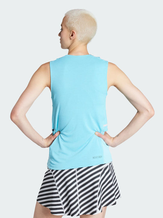 Adidas Heat.rdy Match Women's Athletic Blouse Sleeveless Turquoise
