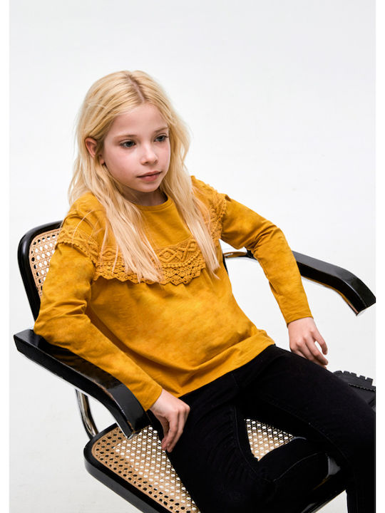 Mayoral Kids Blouse Long Sleeve Yellow