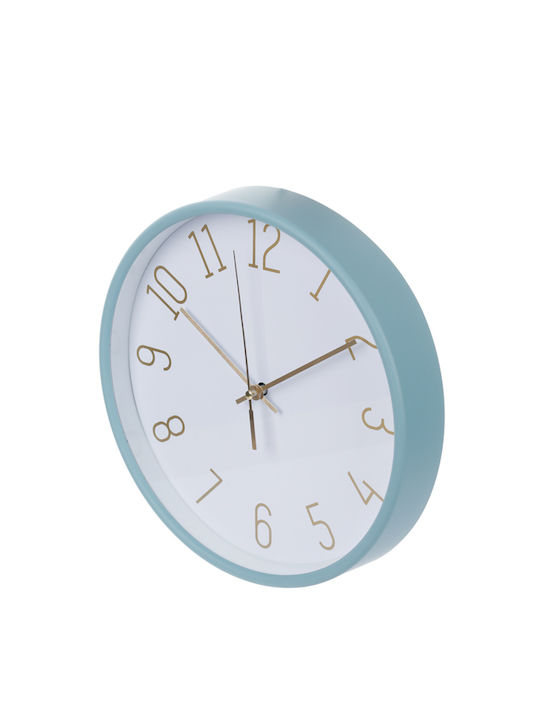 General Trade Wall Clock Plastic Light Blue Ø25cm