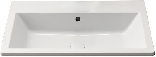 GSI Kube-X Încorporat Chiuvetă Porțelan 58x40x16cm Alb