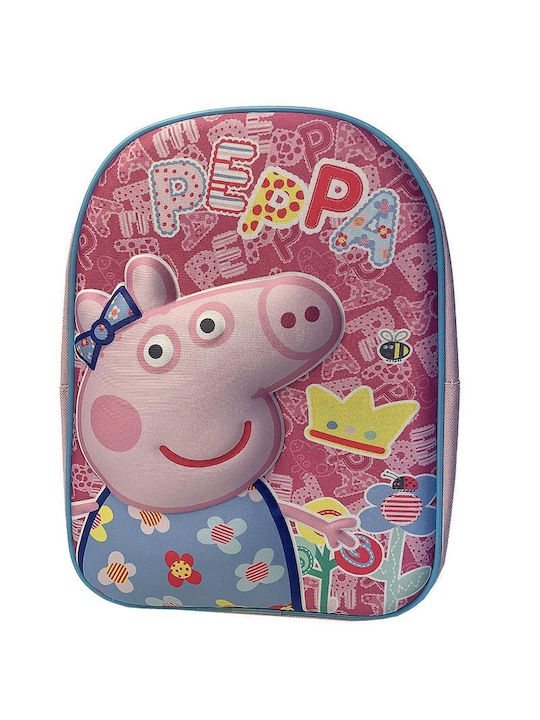 Peppa Pig Σχολική Τσάντα Πλάτης Νηπιαγωγείου σε Φούξια χρώμα