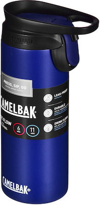 Camelbak Forge Flow Sst Vacuum Bottle Thermos Stainless Steel BPA Free Navy 450ml with Mouthpiece 2476401050