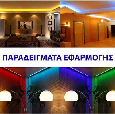 Eurolamp Bandă LED Alimentare 24V RGBWW Lungime 5m și 640 LED-uri pe Metru
