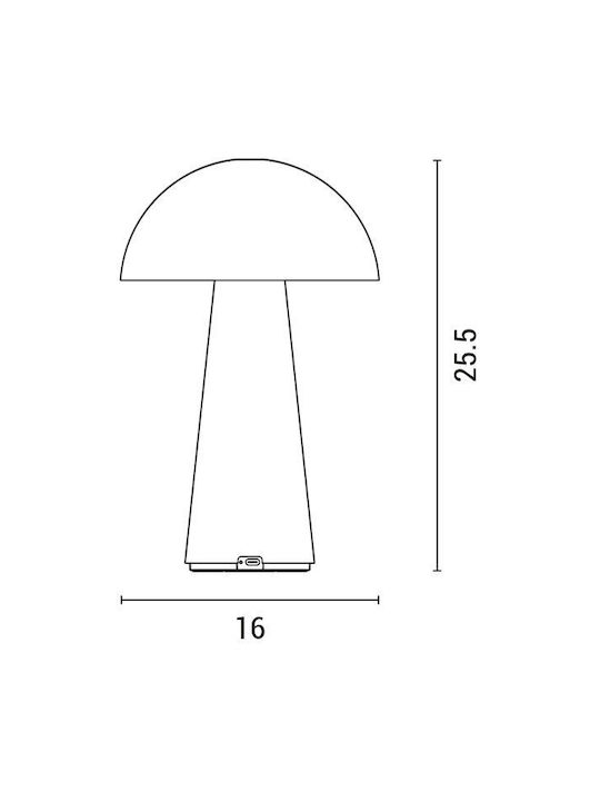 Eurolamp Επιτραπέζιo Φωτιστικό LED Εξωτερικού Χώρου 1.5W με Θερμό Λευκό Φως IP44 Μαύρο