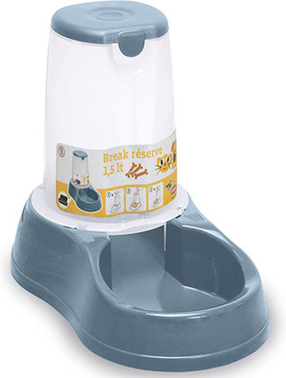 Stefanplast Automatic Plastic Bowl Food for Dog & Cat 1.5lt in Blue Color