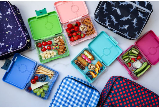 Yumbox Пластмасово детско контейнерче за храна Светлосин