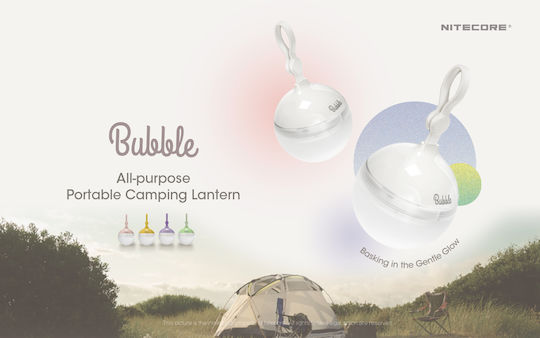 NiteCore Led Bubble Λάμπα Led Μπαταρίας για Camping με Φακό 100lm Λευκό