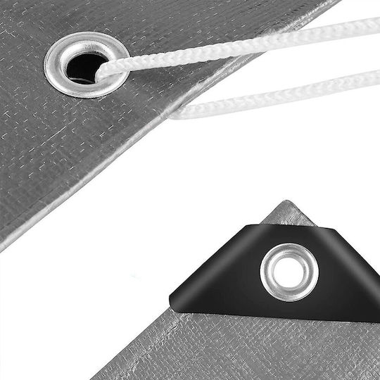Grasher Αδιάβροχος Μουσαμάς 190gr/m² 5x3μ. Βαρέως Τύπου Γκρι