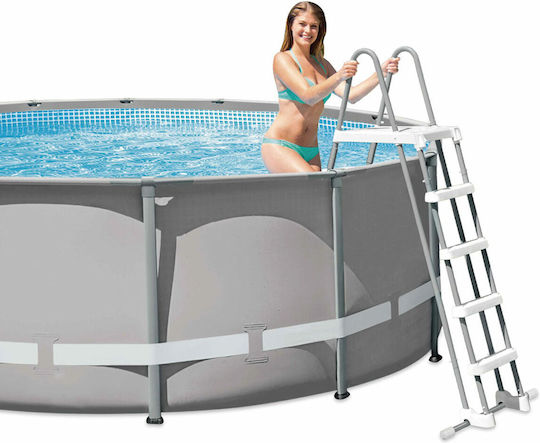Intex Pool Ladder Made of Stainless Steel 132x84cm Silver