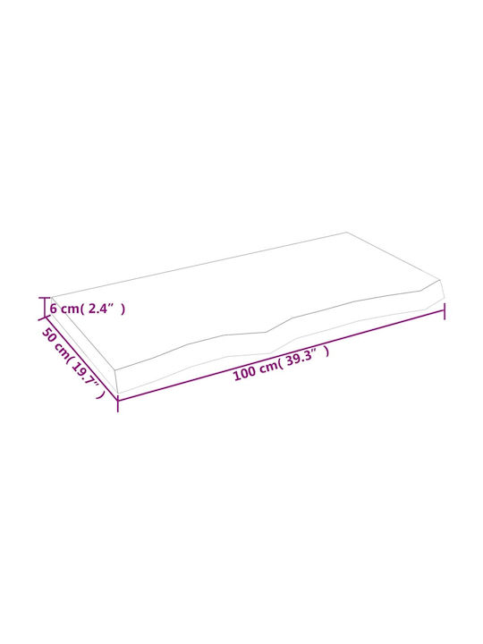 Shelf Wall Brown 100x50x6cm
