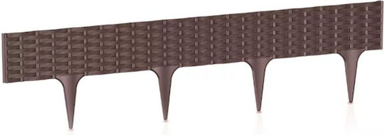 Prosperplast Plastic Garden Hedge in Brown Colour 18.65cm x 3.9m 5 Pieces