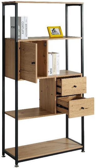 Bibliothek Edge Grau Eiche 78x30x158cm