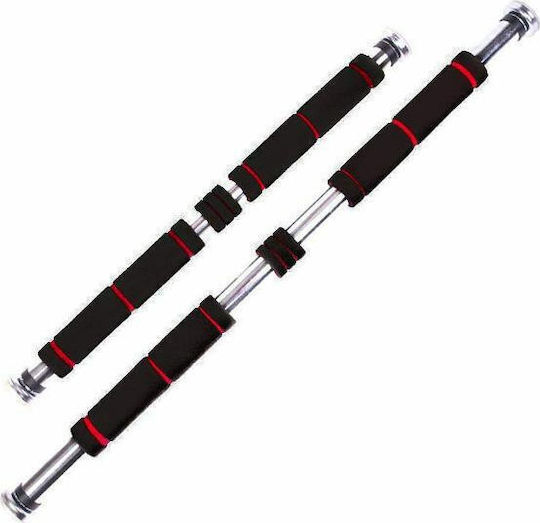 Door Pull-Up Bar with 60-100cm for Maximum Weight 100kg Ασημί/Μαύρο