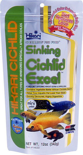 Hikari Sinking Cichlid Food Sticks with Spirulina 342gr