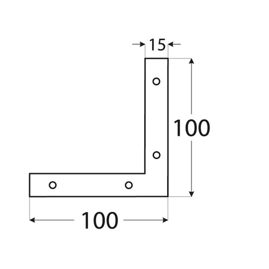 Showood Connection Angle for Pergola made of Metal 10x10cm 1pcs