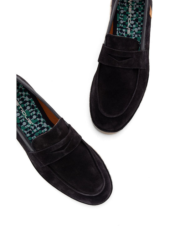 Suede Ανδρικά Loafers σε Μπλε Χρώμα