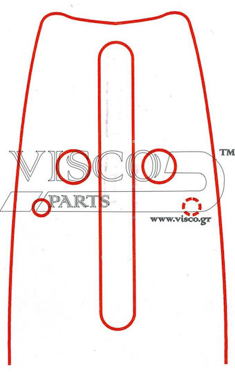 Visco Parts POH 14-50NR Λάμα Αλυσοπρίονου 35cm (14") για Αλυσίδα με Βήμα 3/8"LP, Πάχος Οδηγών .050"-1.3mm & Αριθμό Οδηγών 53Ε με Γρανάζι