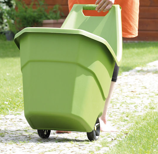 Load & Go Garden Cart Log Transport Plastic Two-wheel 55lt 50x61x84cm.
