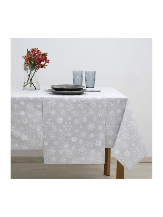 8590 Christmas Tablecloth Runner Fabric Gray L160xW40cm.