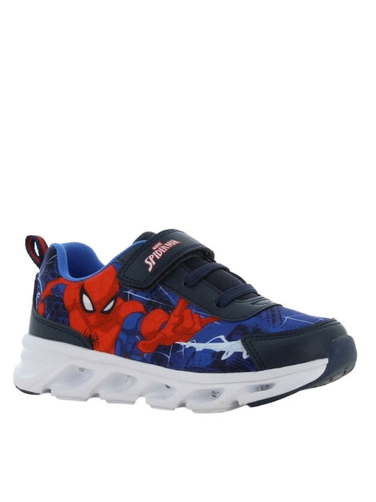 Παιδικά Sneakers με Σκρατς & Φωτάκια Μπλε