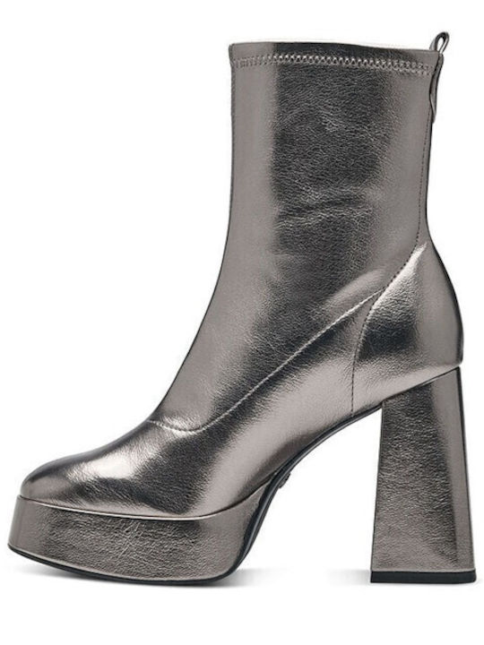 Stiefeletten Damen Silber