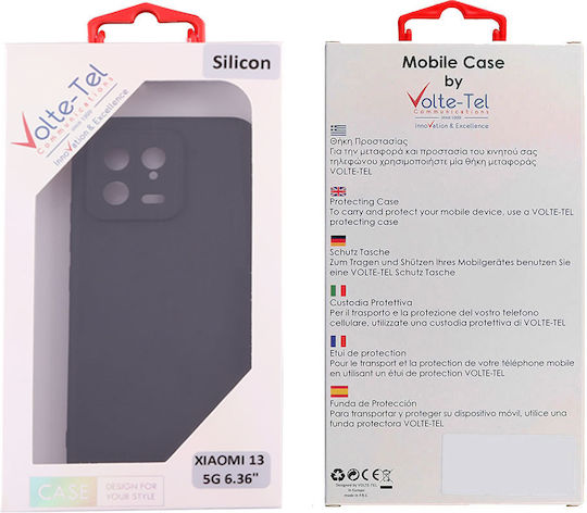 Volte-Tel Full Camera Protection Back Cover Σιλικόνης Μαύρο (Xiaomi 13)