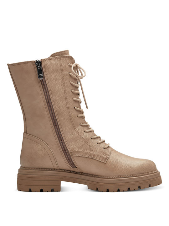 Marco Tozzi Women's Combat Boots Beige